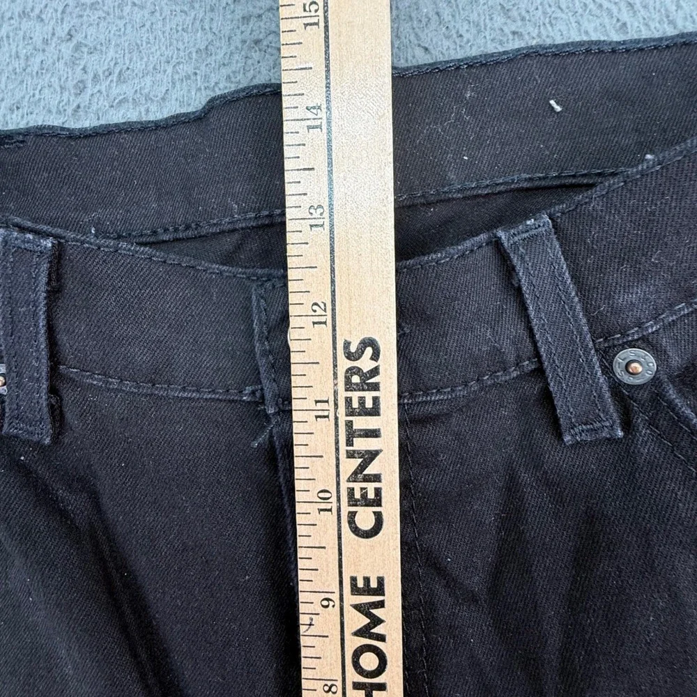 Levi's 505 Regular Fit Jeans Mens 38x30 Black Straight Leg Stretch Denim